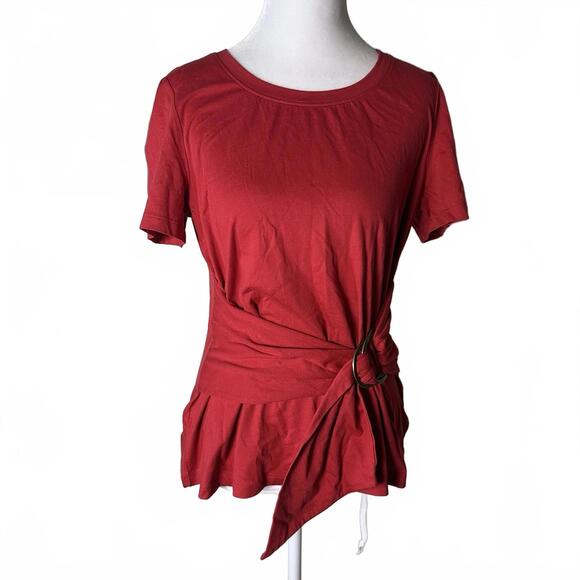 Anthropologie Tops - NWT Anthropologie  Dakota Women's Red Belted Waist Shirt Western Y2K Vibe Sz M